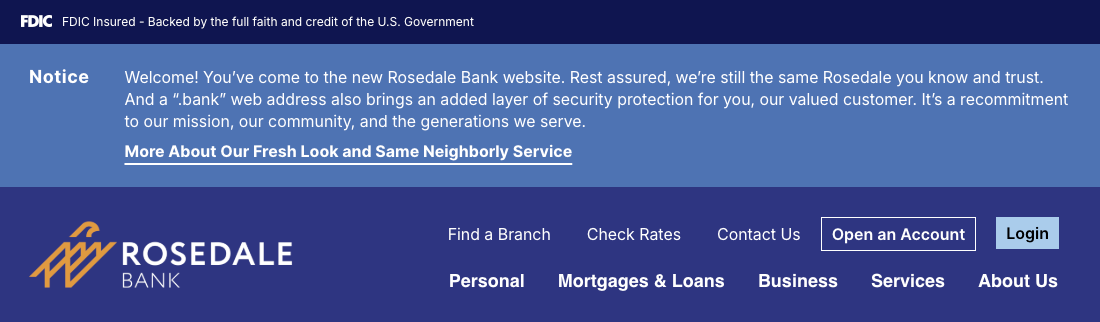 Rosedale Bank